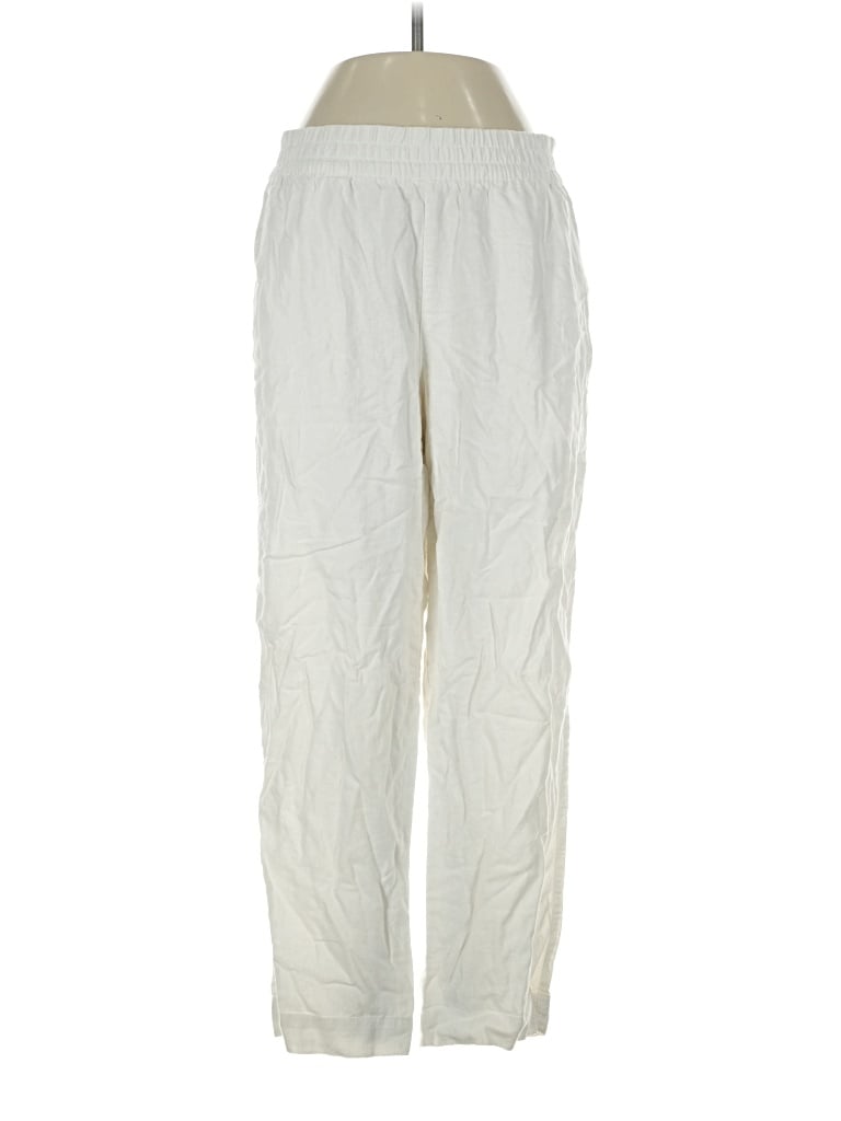 Pre-owned Old Navy Linen Pants In Ivory