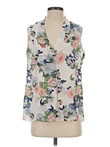 Rose + Olive Sleeveless Blouse (view 1)