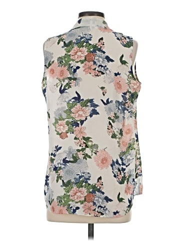 Rose + Olive Sleeveless Blouse (view 2)
