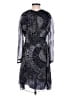 Burberry Brit 100% Silk Animal Print Silver Blue Cocktail Dress Size 6 - photo 2