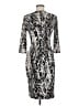 Calvin Klein Animal Print Silver Cocktail Dress Size 6 - photo 2