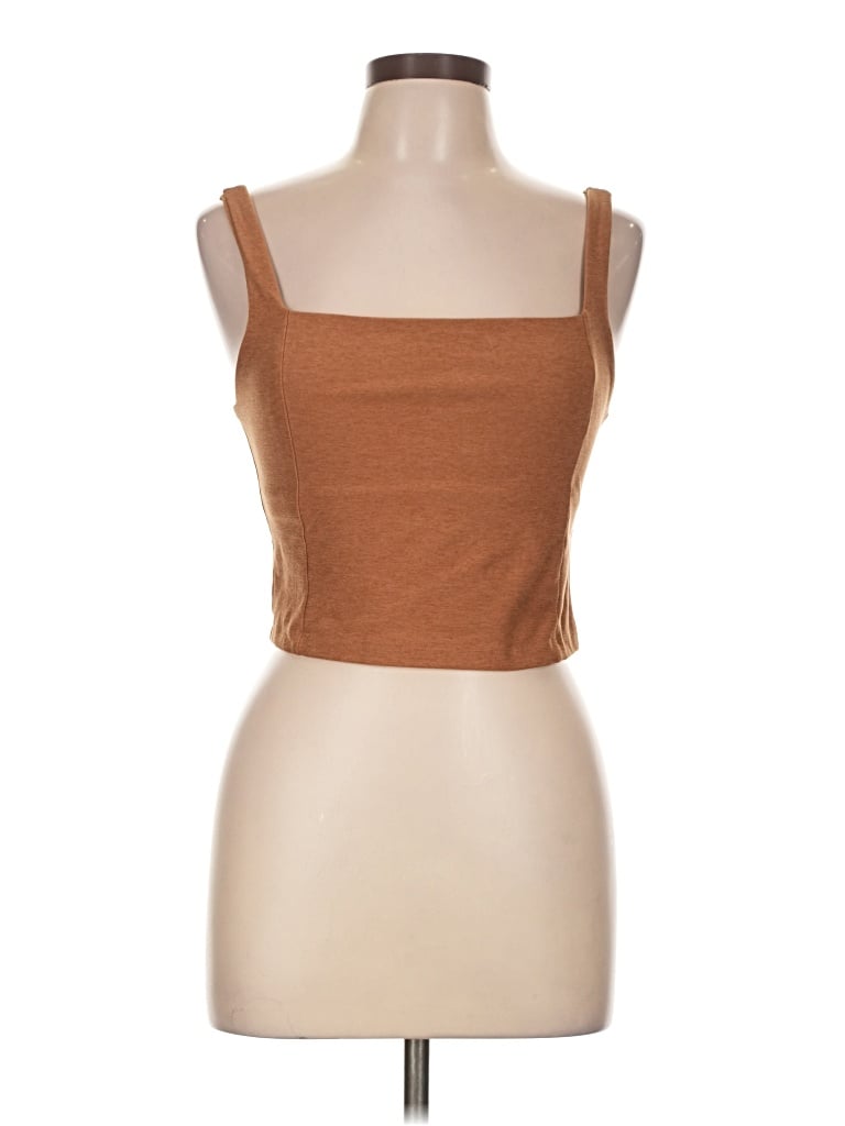 Pre-owned Beyond Yoga Tube Top Brown Strapless Neckline Tops