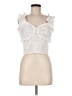 Topshop 100% Polyester White Sleeveless Blouse Size 8 - photo 1