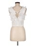 Topshop 100% Polyester White Sleeveless Blouse Size 8 - photo 2