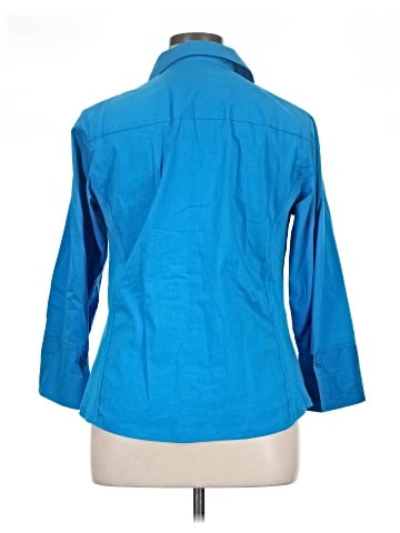 Investments 3/4 Sleeve Button-Down Shirt (view 2)