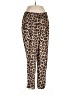 Zara Basic Animal Print Brown Casual Pants Size M - photo 1
