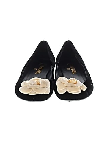 Chanel Velvet Camellia Ballerina Flats (view 2)