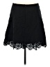 Ann Taylor LOFT Solid Black Casual Skirt Size 8 Petite - photo 2