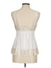 Cache 100% Polyester Ivory Sleeveless Blouse Size 6 - photo 2