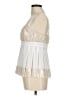Cache 100% Polyester Ivory Sleeveless Blouse Size 6 - photo 5
