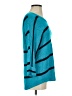 Soft Surroundings 100% Rayon Stripes Teal Pullover Sweater Size S - photo 4