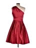 Theia Solid Red Cocktail Dress Size 10 - photo 2