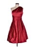Theia Solid Red Cocktail Dress Size 10 - photo 1