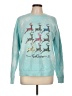 Tultex Print Teal Pullover Sweater Size L - photo 1