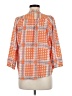 Collective Concepts 100% Polyester Houndstooth Orange 3/4 Sleeve Blouse Size M - photo 2