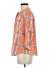 Collective Concepts 100% Polyester Houndstooth Orange 3/4 Sleeve Blouse Size M - photo 5