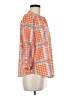 Collective Concepts 100% Polyester Houndstooth Orange 3/4 Sleeve Blouse Size M - photo 4