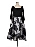 R&M Richards Graphic Black Cocktail Dress Size 14W - photo 1