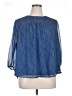 Evri 100% Polyester Blue 3/4 Sleeve Blouse Size 1X - photo 1