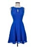 Express 100% Polyester Solid Blue Cocktail Dress Size 0 - photo 1