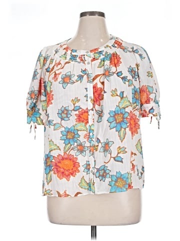 Rose + Olive Short Sleeve Blouse (view 1)