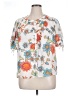 Rose + Olive White Short Sleeve Blouse Size XL - photo 1