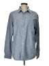 Weatherproof 100% Cotton Chevron-herringbone Blue Long Sleeve Button-Down Shirt Size L - photo 1