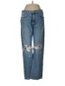 AGOLDE 100% Cotton Hearts Blue Jeans Size 28 waist - photo 1