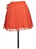 Forever 21 100% Polyester Paisley Orange Casual Skirt Size L - photo 2