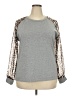Zanzea Collection 100% Polyester Gray Long Sleeve Top Size XXL - photo 1