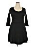 Just Fab Solid Black Casual Dress Size XXL - photo 1