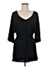 Deletta 100% Polyester Black 3/4 Sleeve Top Size M - photo 1