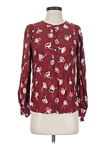 Rebecca Taylor Long Sleeve Silk Top (view 1)
