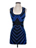 Xtaren Chevron-herringbone Blue Cocktail Dress Size S - photo 1