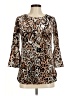 Frank Lyman Design Animal Print Brown 3/4 Sleeve Blouse Size 6 - photo 1