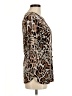 Frank Lyman Design Animal Print Brown 3/4 Sleeve Blouse Size 6 - photo 4