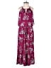 Maggy London Floral Burgundy Purple Casual Dress Size 2 - photo 1