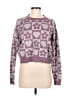 Debut Hearts Purple Pullover Sweater Size M - photo 1