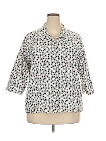 Kim Rogers 3/4 Sleeve Button-Down Shirt (view 1)