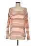Vince. 100% Cashmere Stripes Red Orange Cashmere Pullover Sweater Size M - photo 1
