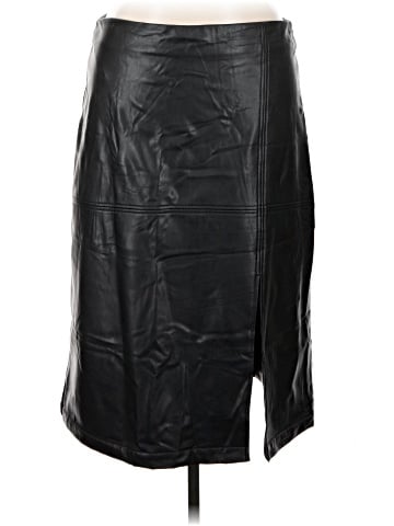 Anne Klein Faux Leather Skirt (view 1)