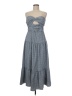 THML Checkered-gingham Blue Gray Casual Dress Size M - photo 1