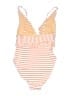 J.Crew Stripes Orange One Piece Swimsuit Size 0 - photo 2