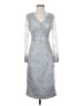 Mac Duggal 100% Polyester Silver Cocktail Dress Size 2 - photo 1