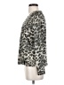 Three Eighty Two 100% Polyester Animal Print Gray Long Sleeve Blouse Size XS - photo 5