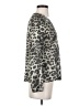 Three Eighty Two 100% Polyester Animal Print Gray Long Sleeve Blouse Size XS - photo 4