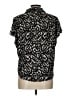 Fred David Animal Print Black Short Sleeve Blouse Size L - photo 2