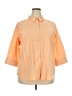 IZOD Orange 3/4 Sleeve Button-Down Shirt Size 2X - photo 1