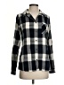 BKE 100% Cotton Plaid Black Long Sleeve Button-Down Shirt Size S - photo 1