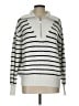 Dex Stripes Silver Pullover Sweater Size L - photo 1